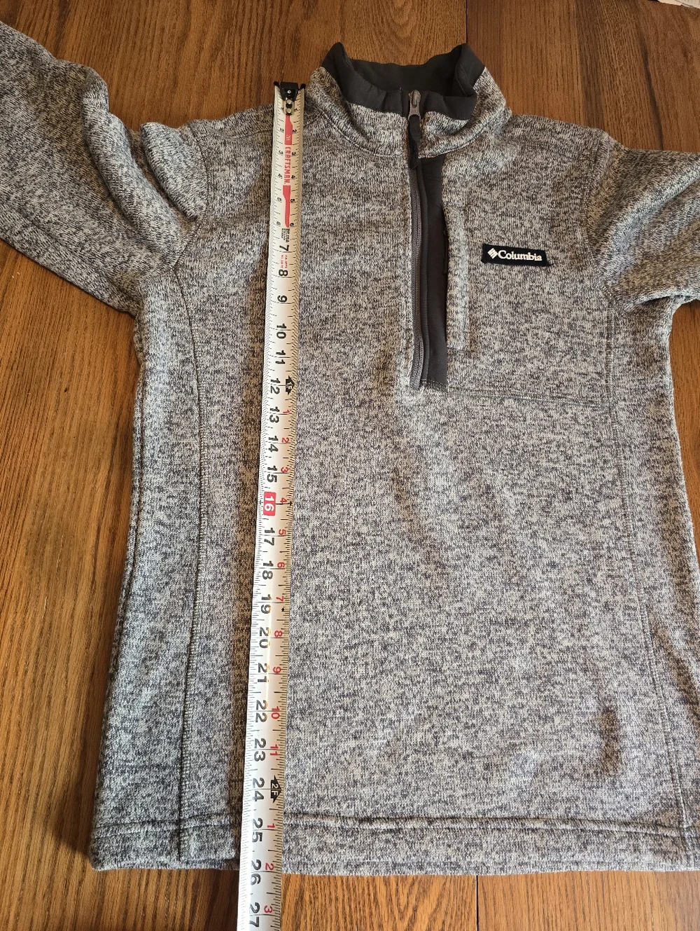 Columbia Men's Sweater Weather Half Zip Heather Gray Fleece Size XS